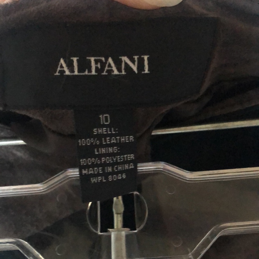 Alfani Multi Colored Patchwork 100% Leather Skirt… - image 6